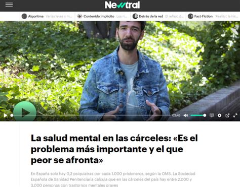 La salud mental en las cárceles Es el problema más importante y el