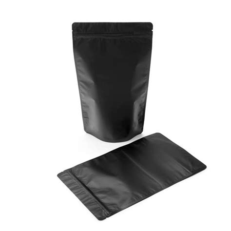 Metallized Stand Up Zipper Pouch Oz Matte Black Zbgm Mb