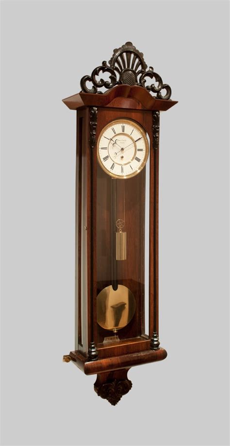 A Fine Quality Biedermeier Vienna Regulator Wall Clock