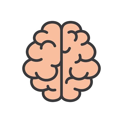 Premium Vector Brain Icon Flat Design Isolated Vector Illustration