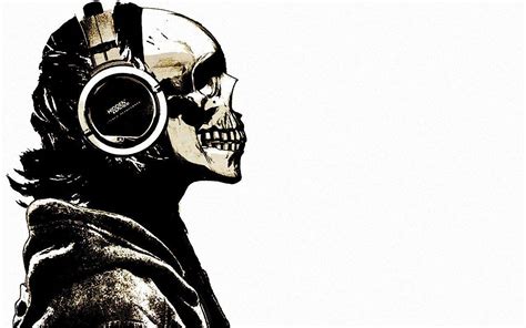 Headphone Skull Wallpapers Wallpaper Cave