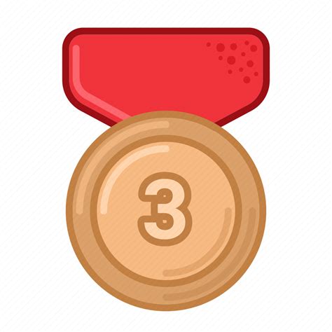 Bronze Medal Award Prize Badge Achievements Icon Download On