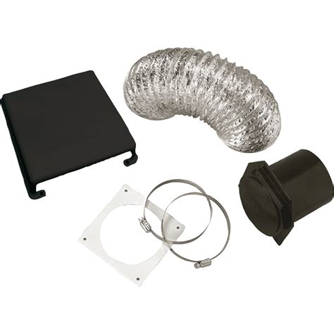 Deluxe Dryer Vent Kit Black Vent Cover — Camptown Outfitters