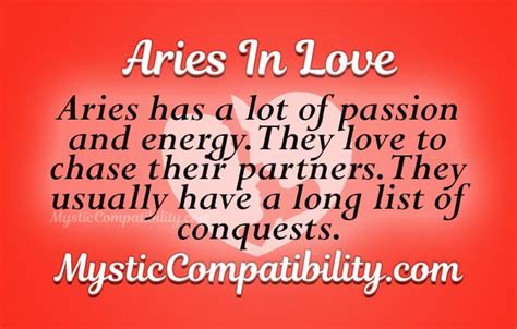 Aries In Love - Mystic Compatibility