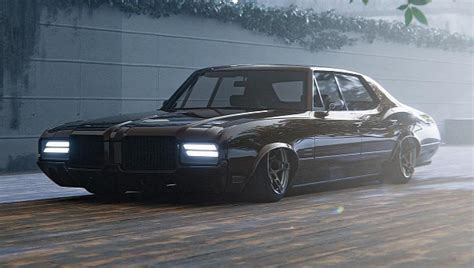 Elegantly Low Oldsmobile Rendering Is Pure Supreme Cutlass Restomod