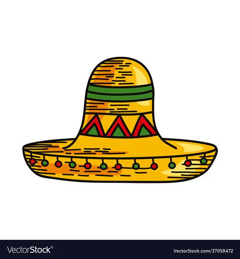 Mexican mariachi hat Royalty Free Vector Image