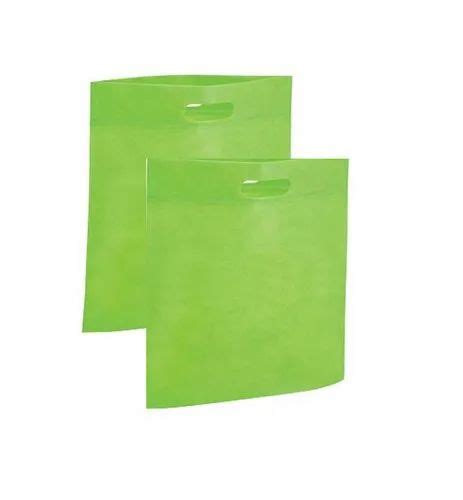 Plain Green D Cut Non Woven Bag For Grocery At Rs 140 Kg In Hooghly