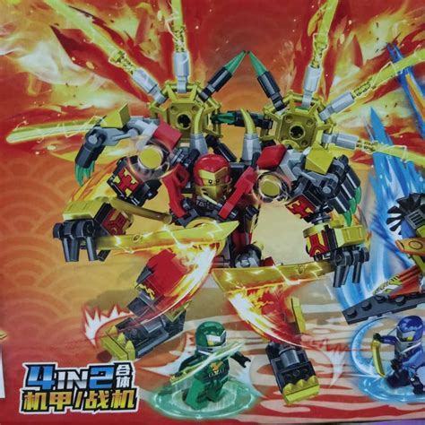 Jual Mainan Brick Balok Ninja Robot Ninja Pesawat Ninja Naga Lw No