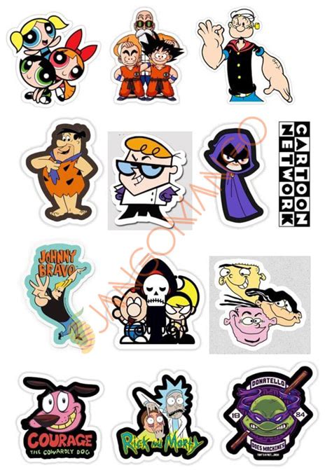 10 Pcs Cartoon Network Mixed Stickers Pack for Laptop and Phone DIY ...