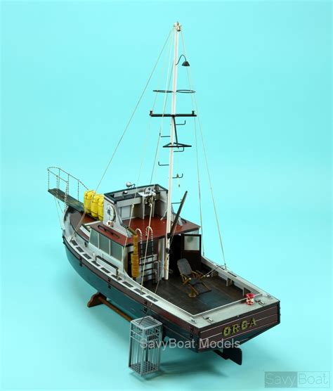 ORCA fishing boat from Jaws movie- Handcrafted Wooden Boat Model