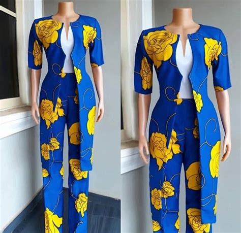 African Print Pant Suit Ankara Print Pant Suit African Print Etsy