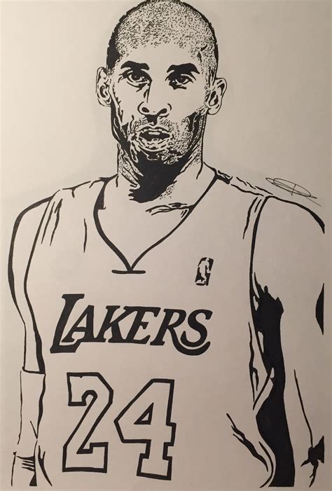 Kobe Bryant Drawing at PaintingValley.com | Explore collection of Kobe ...