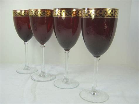 Vintage Ruby Red Cranberry Glass Wine By Lavendergardencottag Cranberry Glass Glass Ruby Red