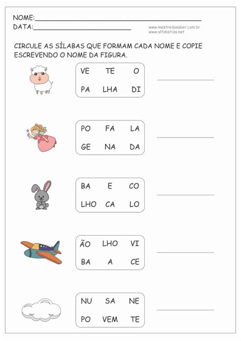 Junte as Sílabas e forme Palavras Mestre do Saber