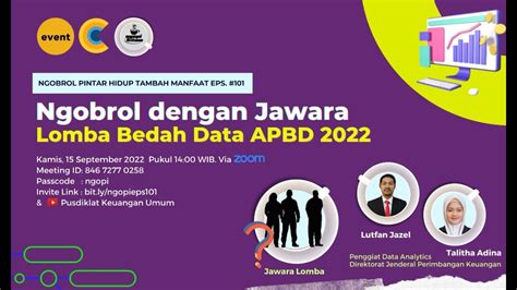 Ngopi Hitam Episode Ngobrol Dengan Jawara Lomba Bedah Data Apbd