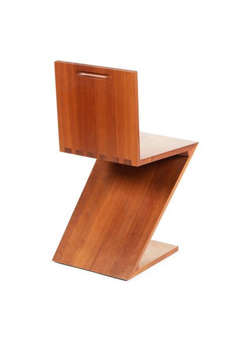 Lot Cadeira De Design De Gerrit Rietveld Zig Zag