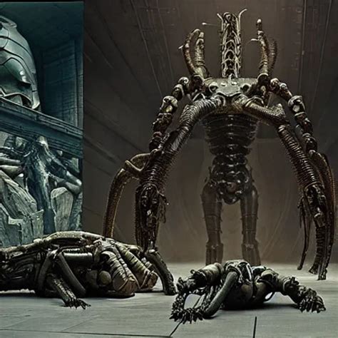 Still Frame From Prometheus Movie By Giger Necron Stable Diffusion