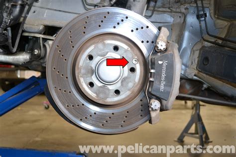 Mercedes Benz W204 Front Brake Rotor Disc Replacement 2008 2014