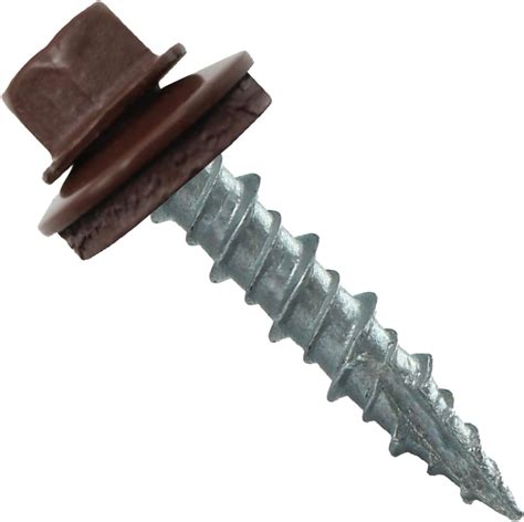 Amazon.com: Metal Roofing Screws: (1000) 10 x 1" Brown Hex Head Sheet ...