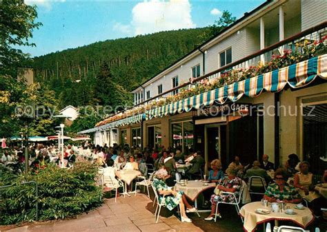 AK Ansichtskarte Wildbad Schwarzwald Kurpark Restaurant Kat Bad