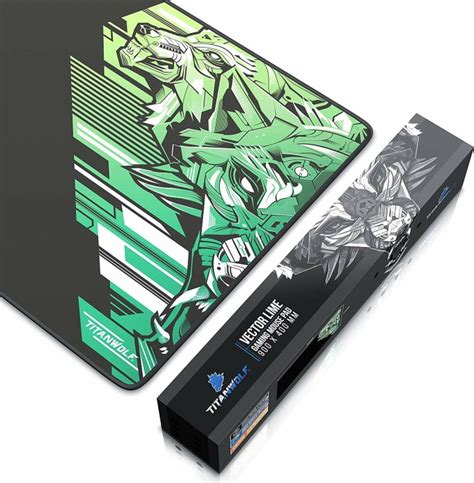 Titanwolf Vector Lime Xxl Speed Gaming Mousepad Black Green