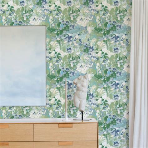 Waverly Abstract Garden Peel & Stick Wallpaper | Wall decor decals, Peel and stick wallpaper ...