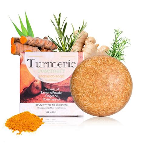 Crowdstage Turmeric Powder Rosemary Ginger For Hair Growth Shampoo Bar