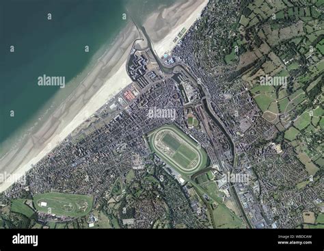 Aerial Photography Of Deauville France Famous For Its Race Course