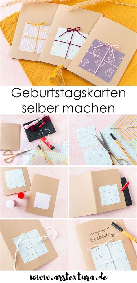 Schnelle Geburtstagskarte Basteln Ars Textura Diy Blog