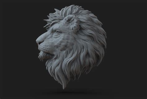 Lion Head 3D Model 3D Printable CGTrader