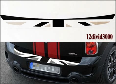 Black Union Jack Rear Bumper Protection Sticker Fit Mini Cooper F R