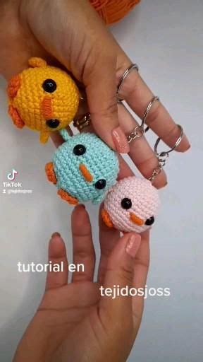 Pollito Llavero Amigurumi Video Llaveros Tejidos A Crochet Tejidos