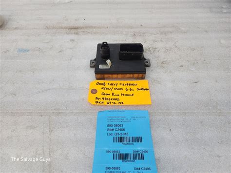 07 10 Chevrolet Gmc 2500hd 3500 Duramax 66 Lmm Gpm Glow Plug Control The Salvage Guys