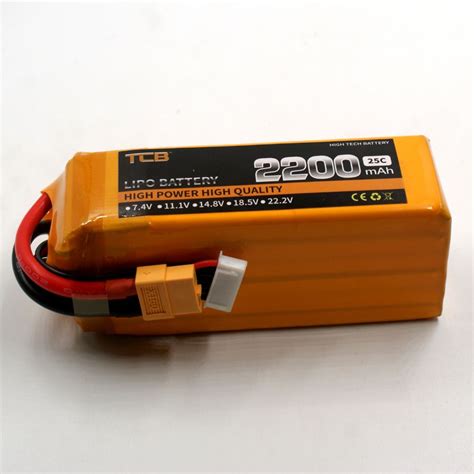 TCB 6S RC Lipo Battery 22 2v 2200mAh 25C 6s FOR RC Airplane Drone AKKU