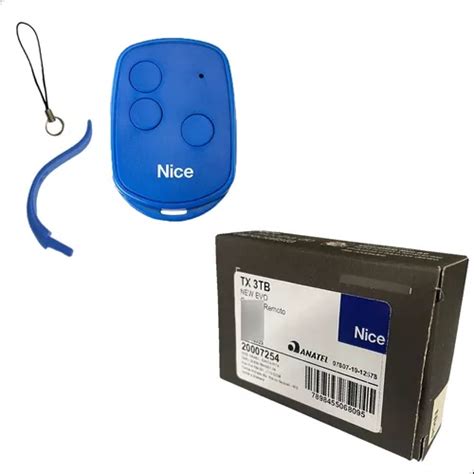 Nice Linear Novo Controle Remoto 3 Teclas Azul Hcs MercadoLivre