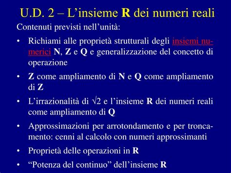 Ppt U D Linsieme R Dei Numeri Reali Powerpoint Presentation