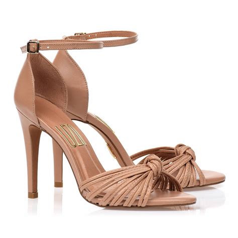 Sand Lia Salto Alto Ecoven Nude Uza Shoes Sapatos Femininos