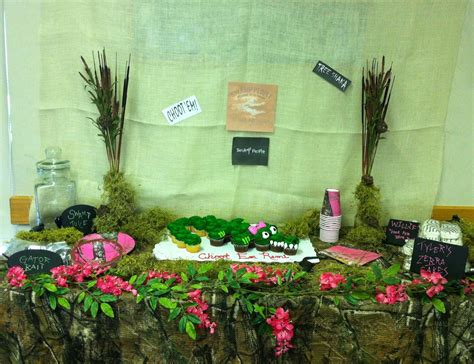 Table Setting Swamp People Girly Style Swamp People Alligator Party Birthday Parties