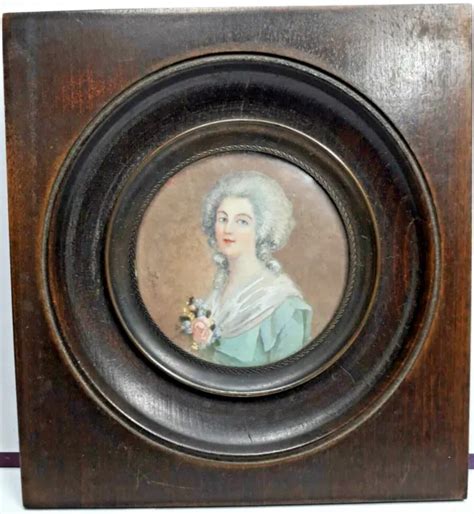 Tableau Peinture Miniature Portait De La S Ur De Louis Xvi Gouache Fin