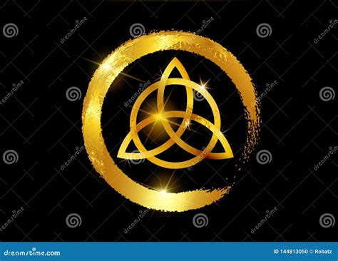 Triquetra Symbol Isolated On White Background Trinity Or Trefoil Knot