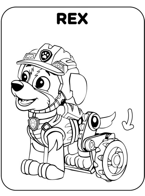 Kids-n-fun.com | Coloring page Paw Patrol Dino Rescue Rex