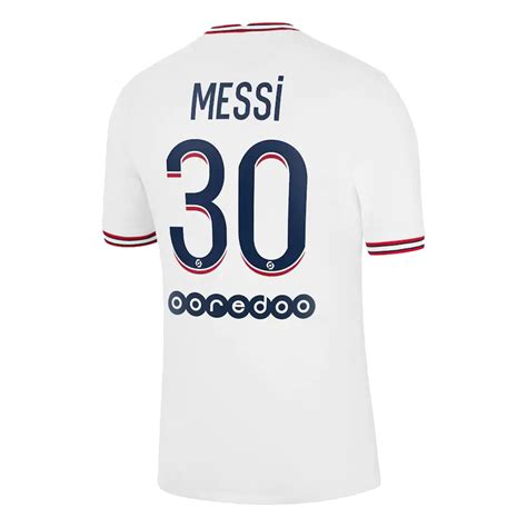 PSG Jersey Custom Fourth Away Messi #30 Soccer Jersey 2021/22