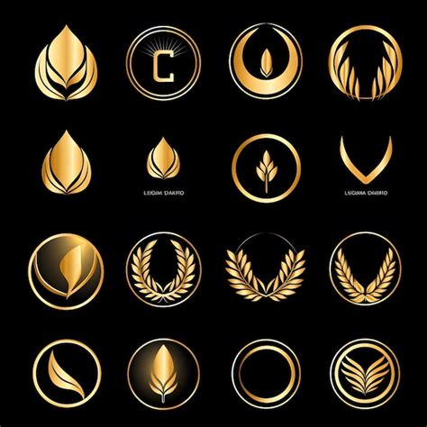 Golden gradients logo icon designs | Premium AI-generated image