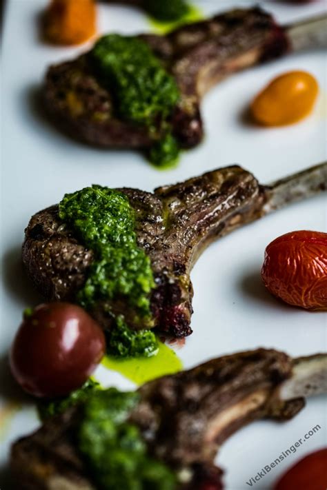 Grilled Lamb Chops With Fresh Mint Sauce At Home With Vicki Bensinger