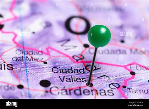 Ciudad Valles Pinned On A Map Of Mexico Stock Photo Alamy