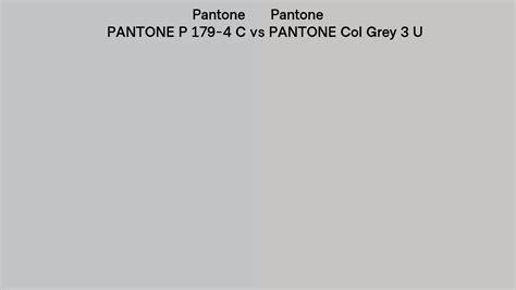 Pantone P 179 4 C Vs Pantone Col Grey 3 U Side By Side Comparison