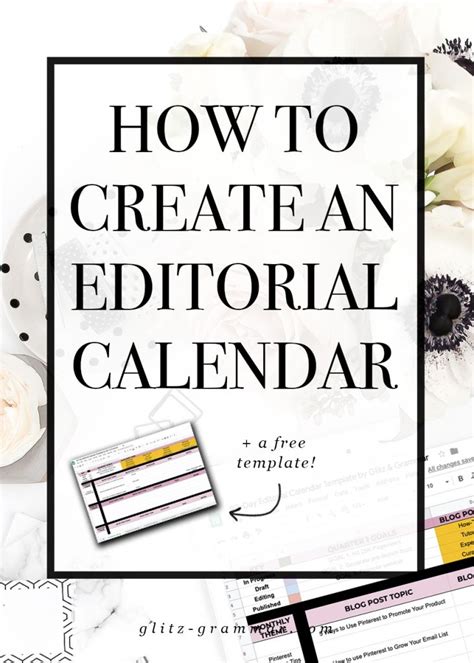 the text how to create an editorial calendar on top of a white ...