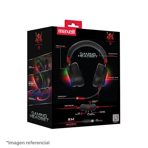 Audifonos Alámbricos Gaming Maxell Vibration Headset Ca H Mic Percia