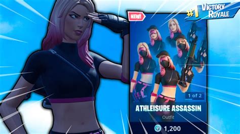 New Athleisure Assassin Skin Gameplay In Fortnite Battle Royale Youtube