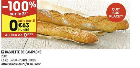 Promo Baguette De Campagne Chez Leader Price ICatalogue Fr